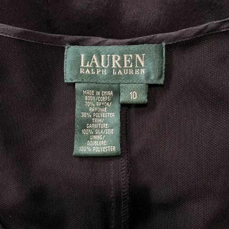 Ralph Lauren vintage Y2K preppy sleeveless tiered ruffle ribbon drop waist dress - Image 2