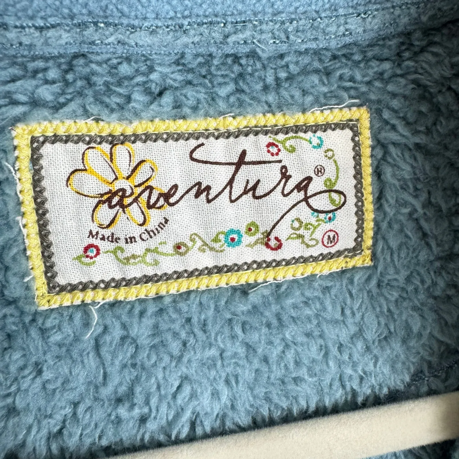 Aventura Blue Fleece Sherpa Lined Full Zip Mock Neck Zippered Pockets Vest Sz M Size M - Image 6