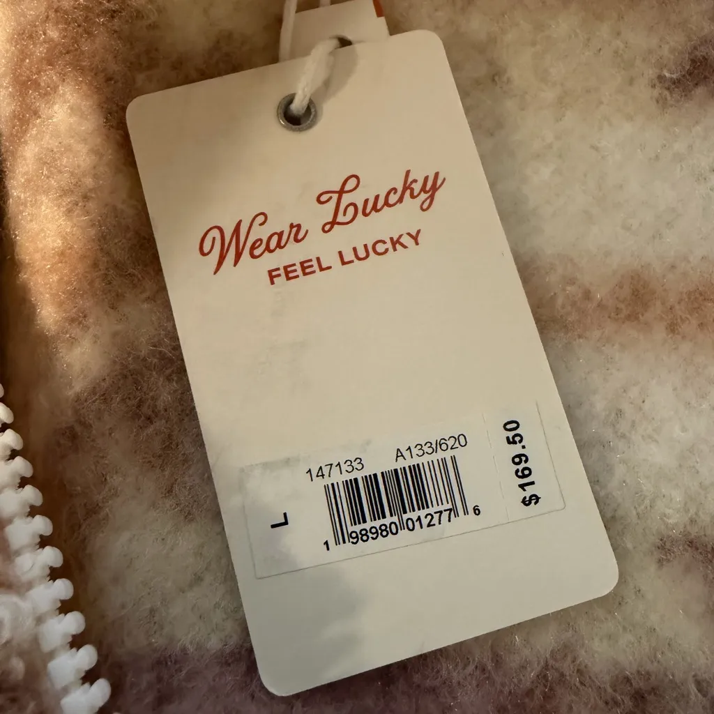 Lucky Brand Southwestern Sherpa Jacket - Cream Tones - NWT Large MSRP $169 - Image 3