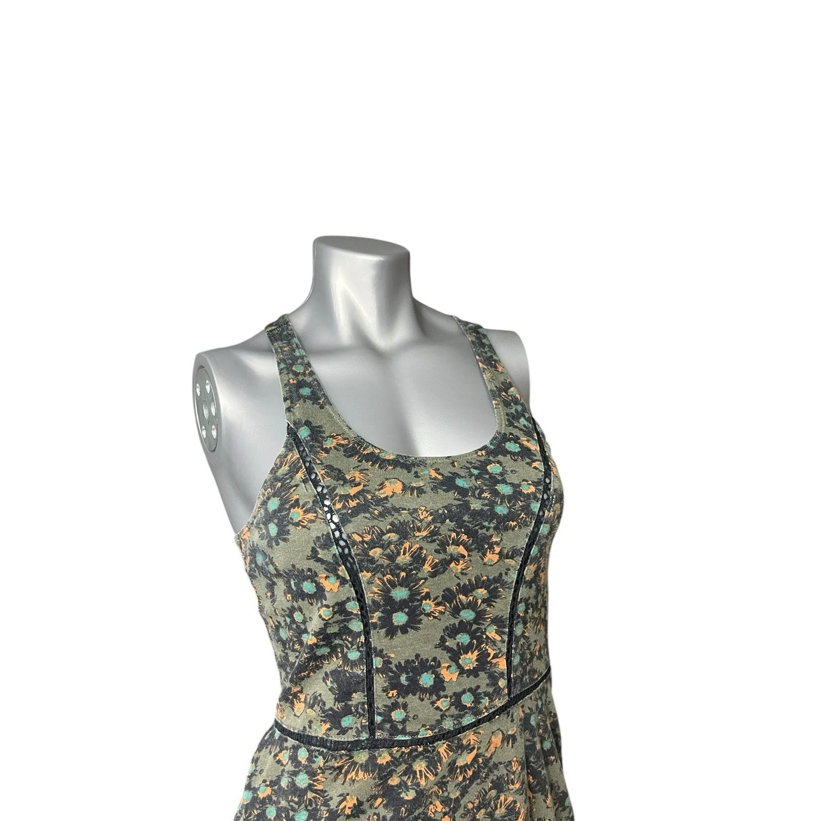 Rvca Dress Women’s Multicolor Floral Racerback Fit Flare Whimsygoth Y2K Edgy - Image 5
