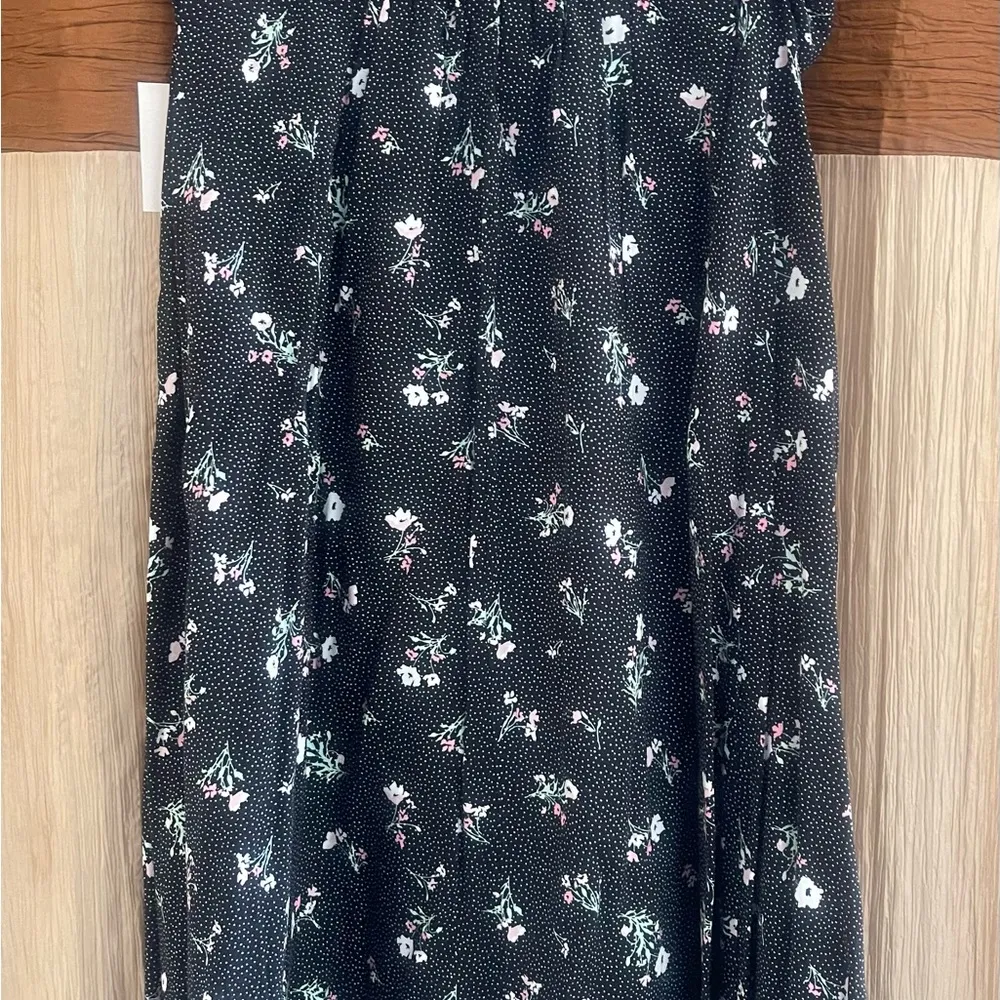 So black floral print midi skirt - Image 5