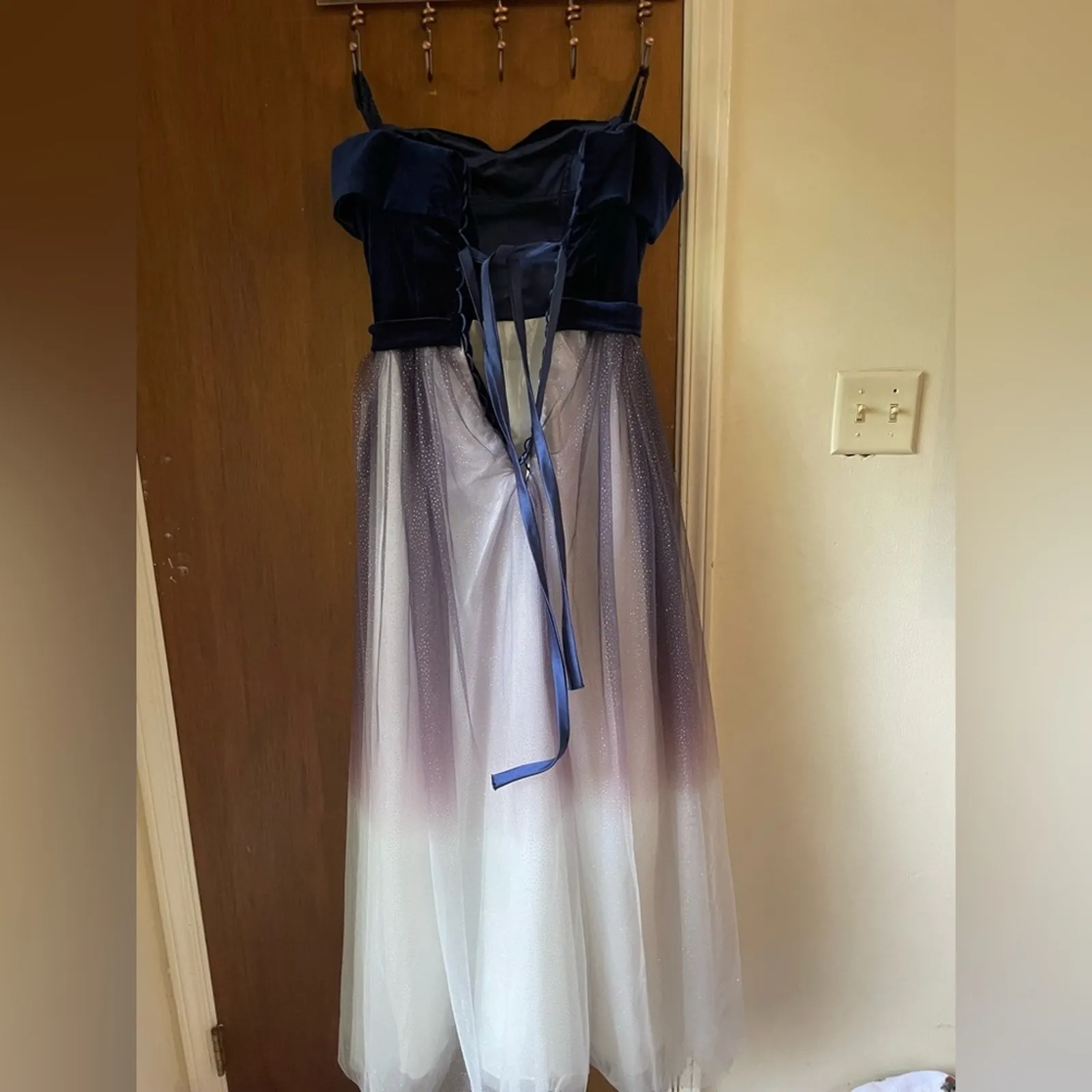 Fairy starfall ball velvet ombré tulle ballgown Blue - Image 7