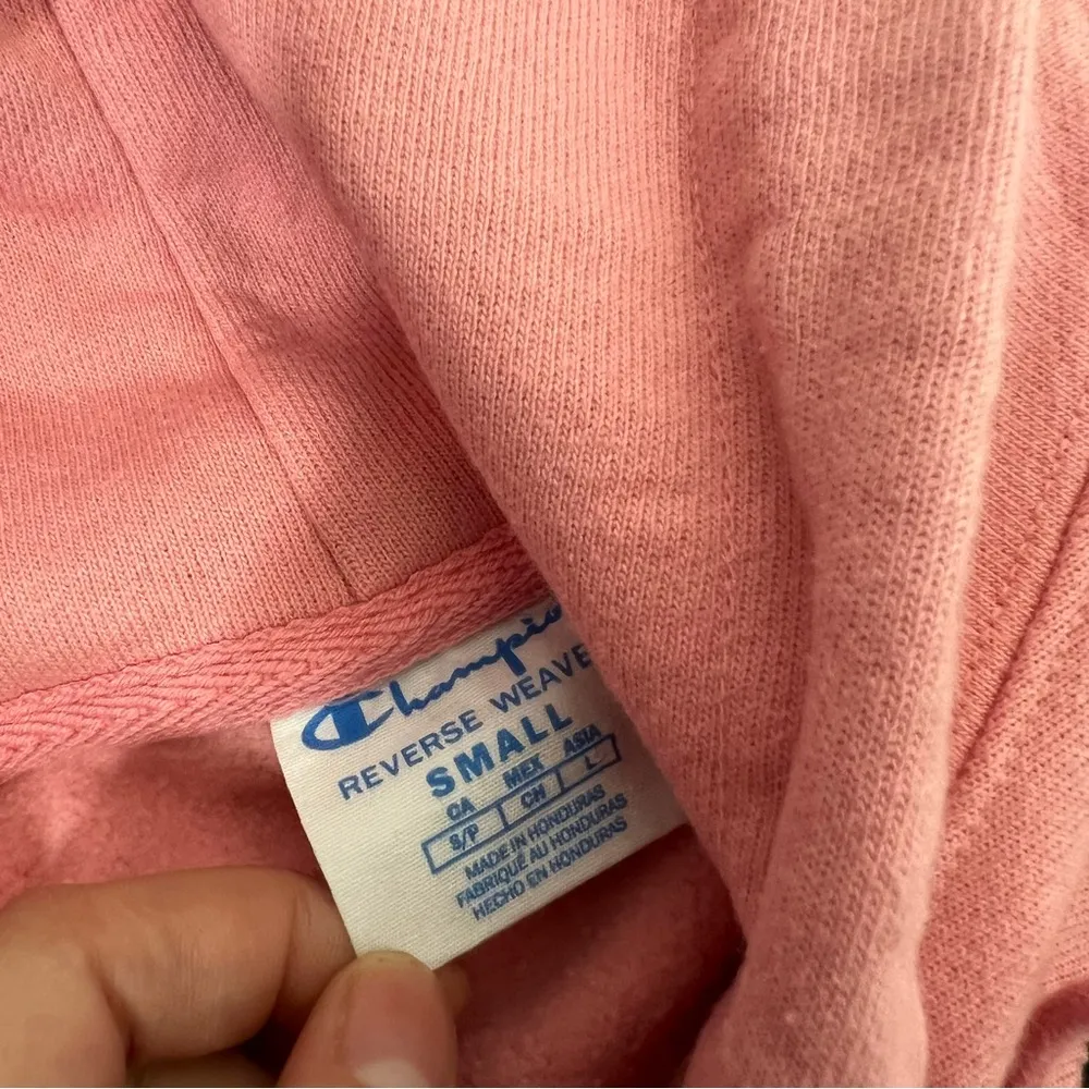 Champion Pink Reverse Weave Support Your Friends Hairy Tornado Hoodie - Image 13