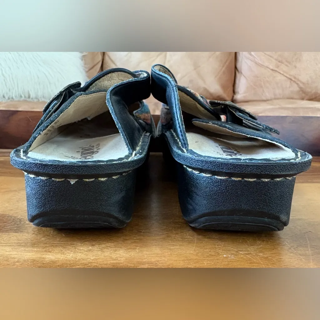 Alegria  Leather & Wool Slide Clogs - Image 5