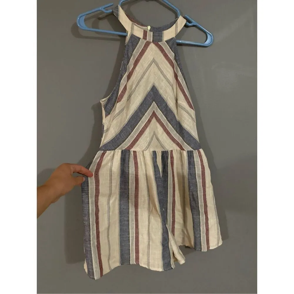 Shein Chevron And Stripe Round Neck Romper Size Small - Image 7