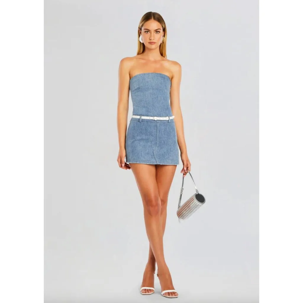 retrofete Rayne Dress Vintage Oasis Womens Size Large Blue - Image 9