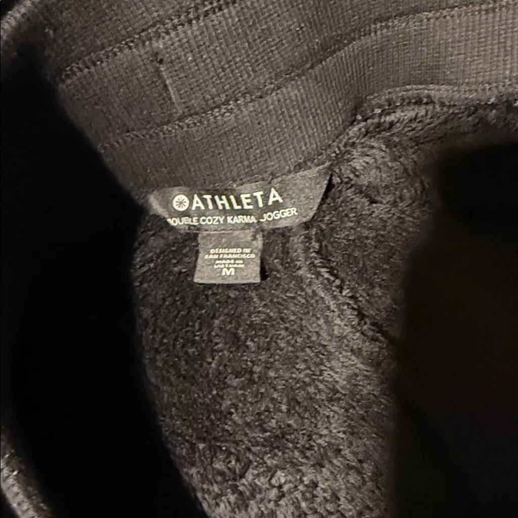Athleta Double Cozy Karma Jogger Womens Size Medium Black  Activewear Comfy - Image 4