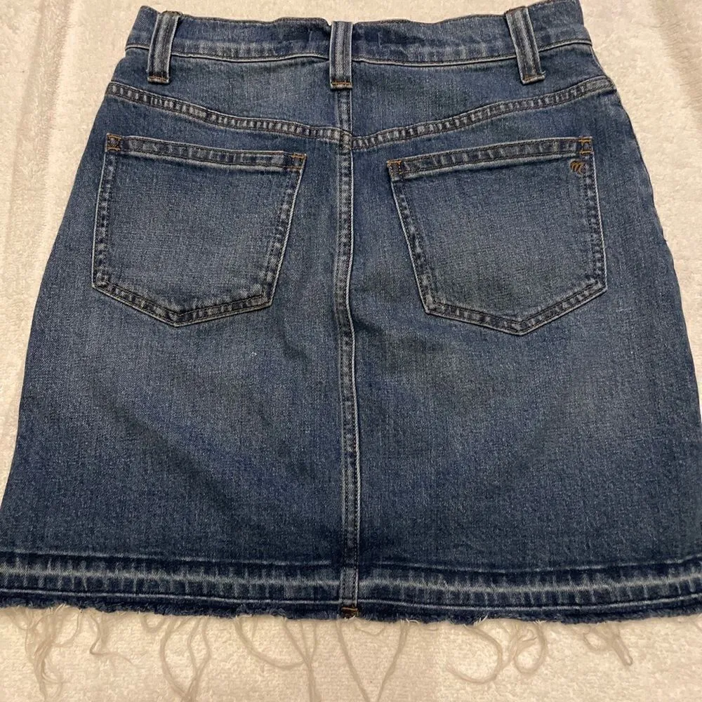 Madewell mini Jeans Skirt size 25 Boho Western Festival Fringe Vacation Summer - Image 2