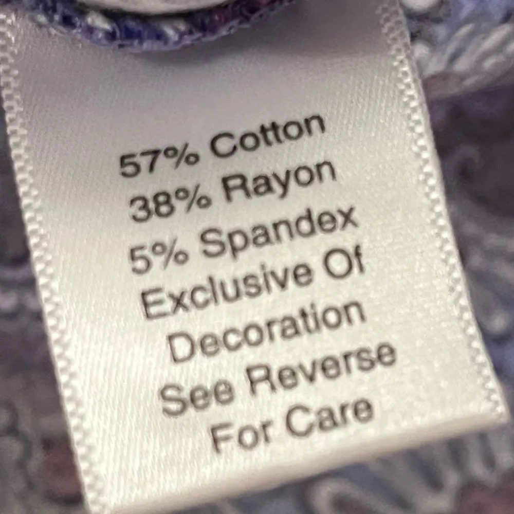 Vera Bradley Womens Floral Geo Pattern Henley‎ PJ Long Sleeve Top Size S Floral - Image 6