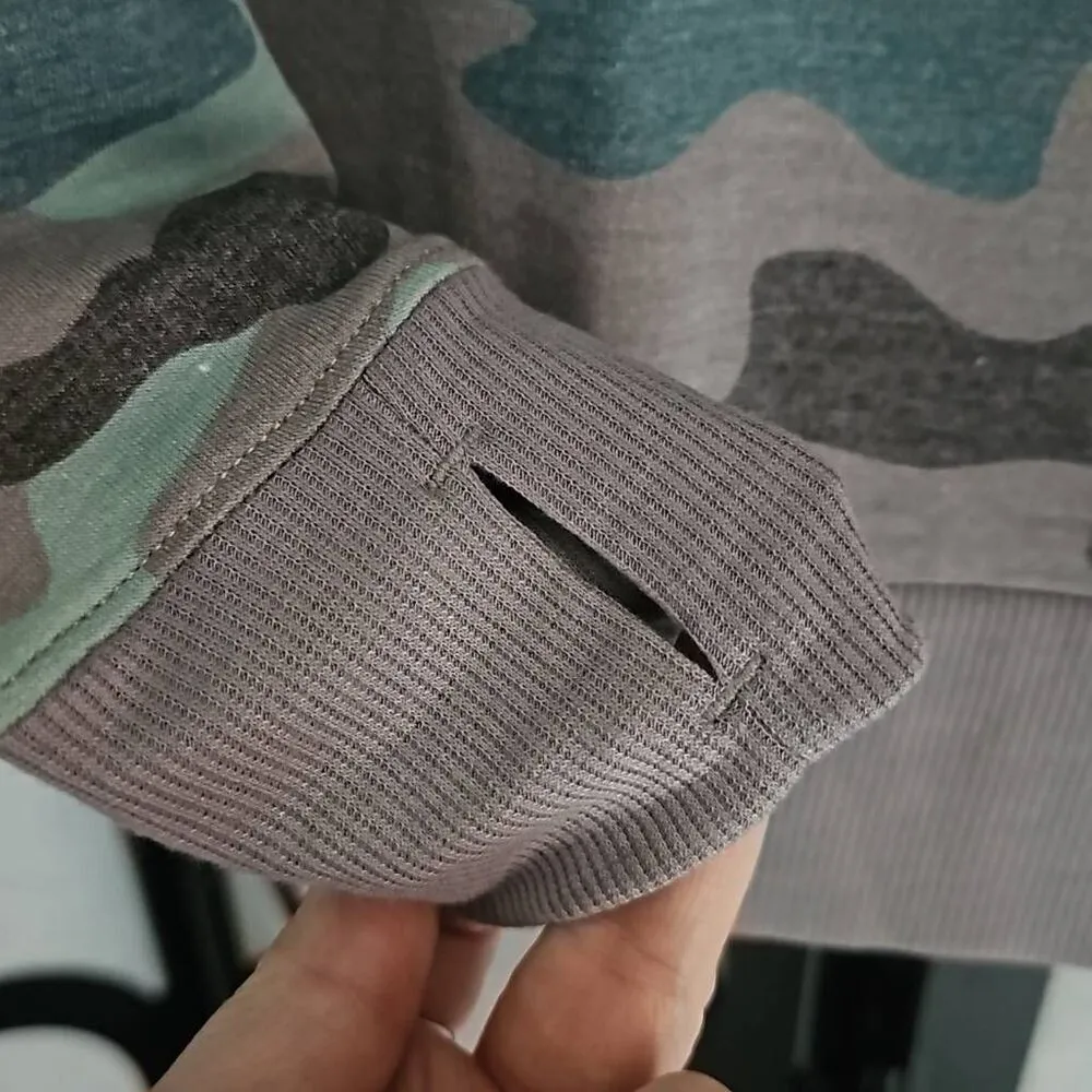 Crane camouflage, longsleeve shirt. Size Medium Gray - Image 4