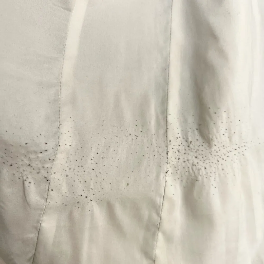 DKNY midi coat long blazer duster lightweight beige tan size medium women - Image 9