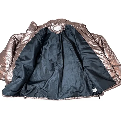 Ava & Viv Plus Size Copper Metallic Puffer‎ Coat 1X NWOT Outerwear Winter - Image 7