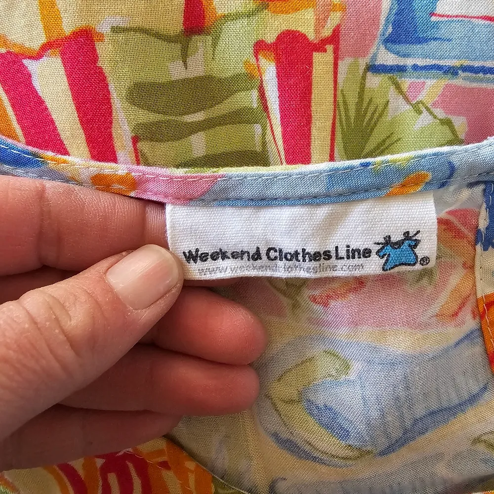 Weekend Clothes Line Multi Printed Patchwork Sleeveless Dress Size Large - Image 5