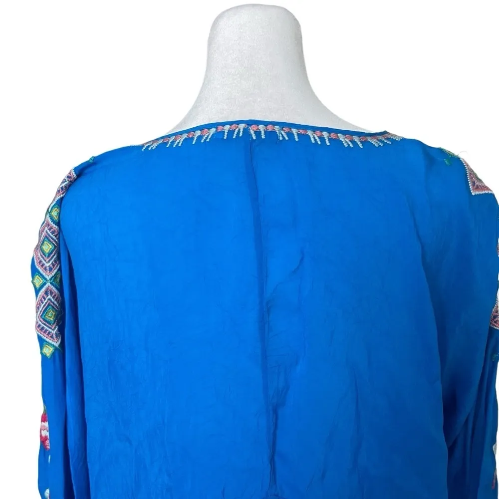 JOHNNY WAS Vanessa Georgette Embroidered Tunic Top - Image 9
