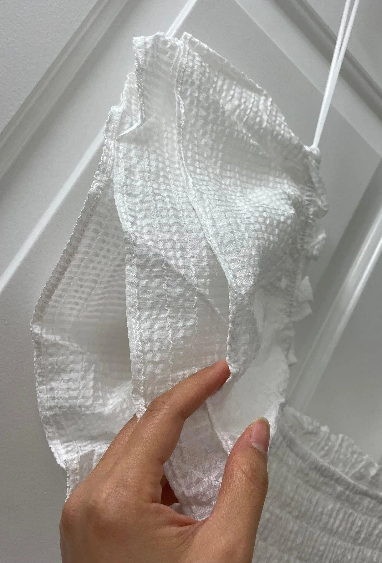 | NWOT | Ruffle Sleeve Mini Dress | L | White | CD02530 - Image 3