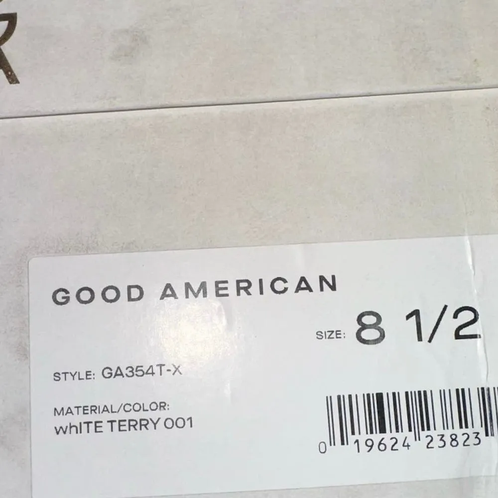 NIB Good American White Terry Heels - Image 6