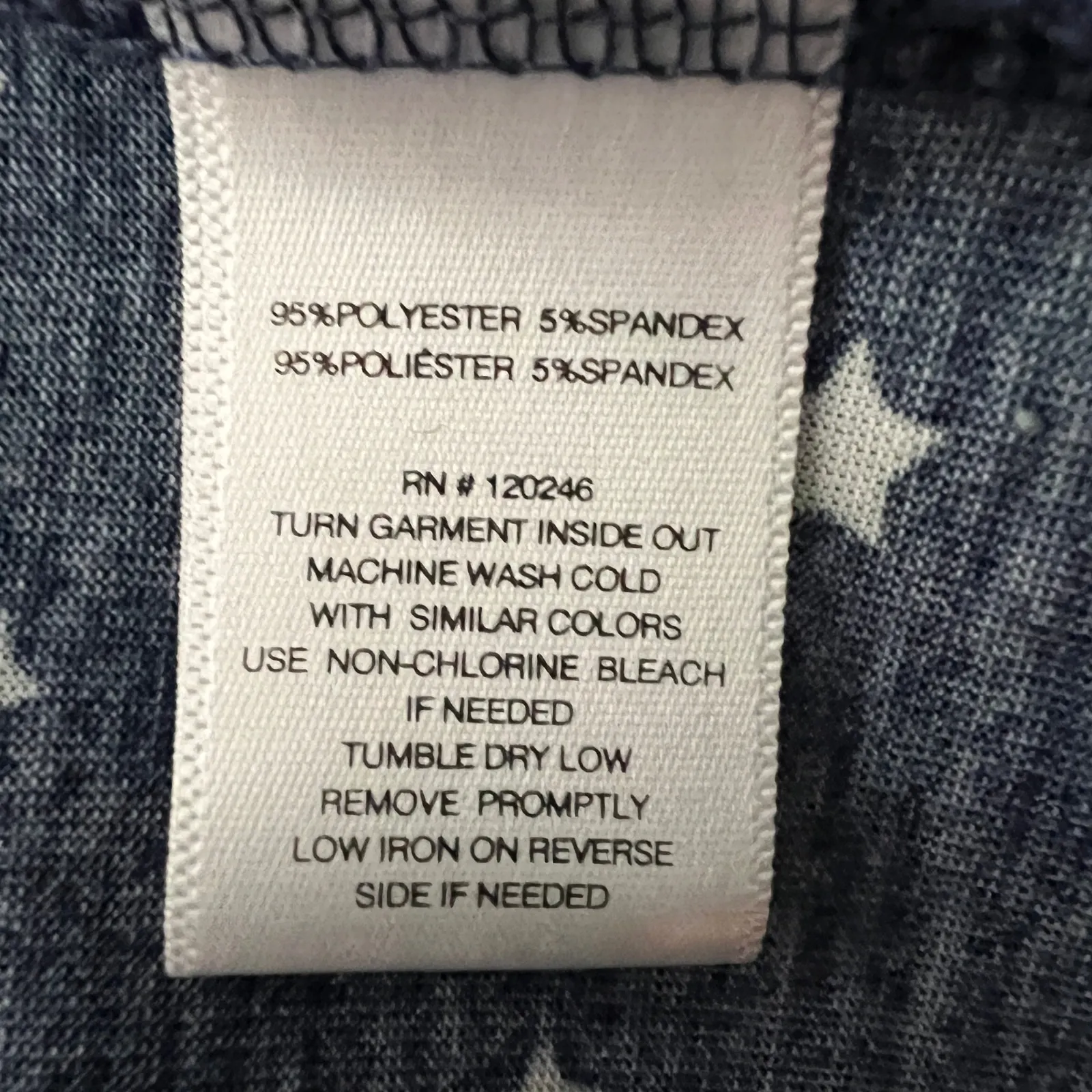 Wallflower Juniors Top Large Star Print 4th of July Patriotic Festival Holiday Blue Size undefined - Image 4