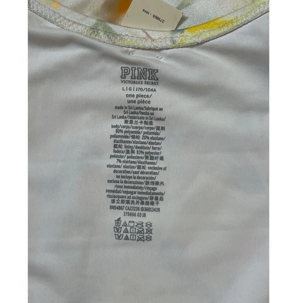 Victoria's Secret PINK  Floral Shine Ruffle Deep-V One Piece Swimsuit Sz… - Image 11