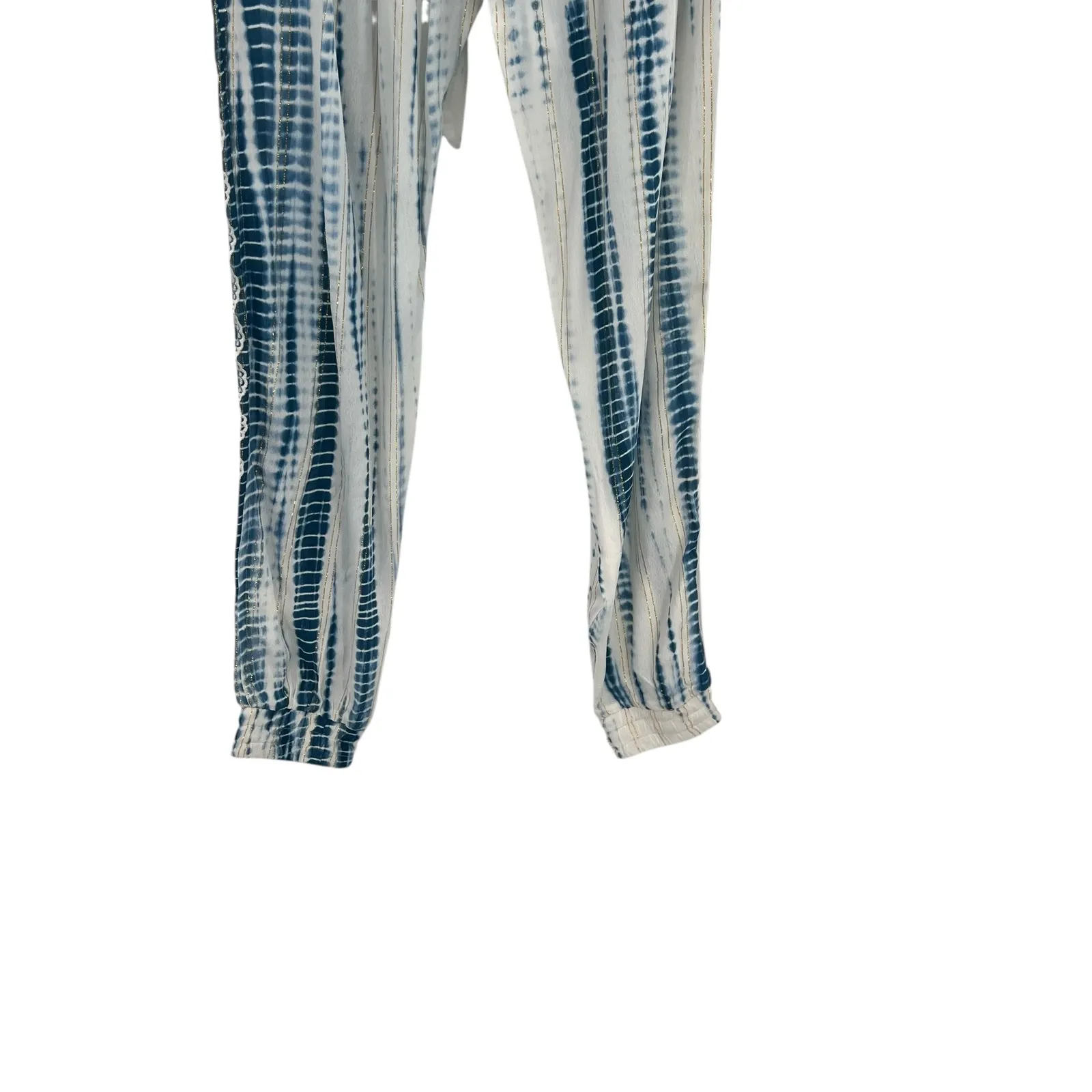 Hemant and Nandita Esme‎ Tie-Dye Jogger Pants Blue White Size Small - Image 11
