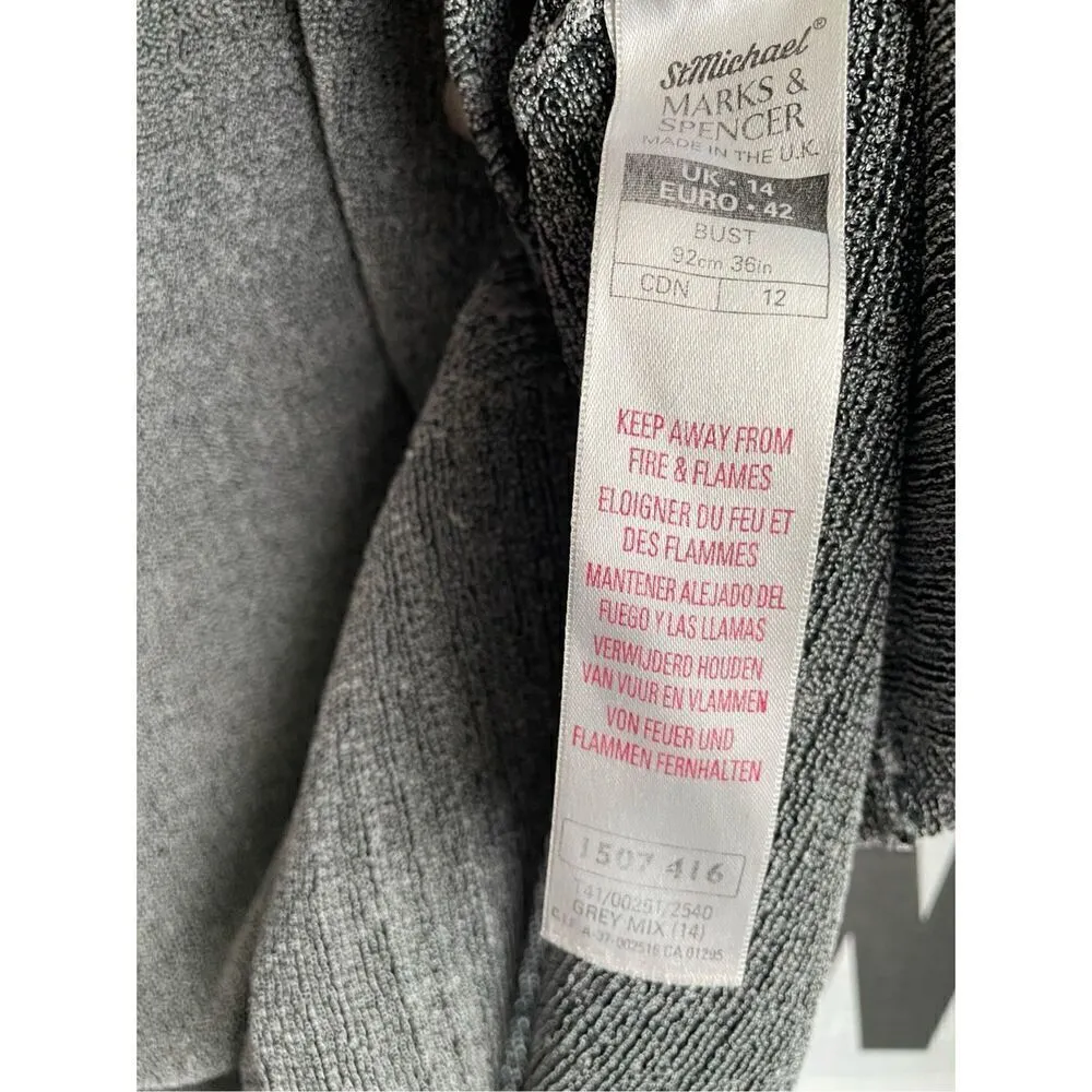 St. Michael Marks & Spencer cardigan Large Gray - Image 4