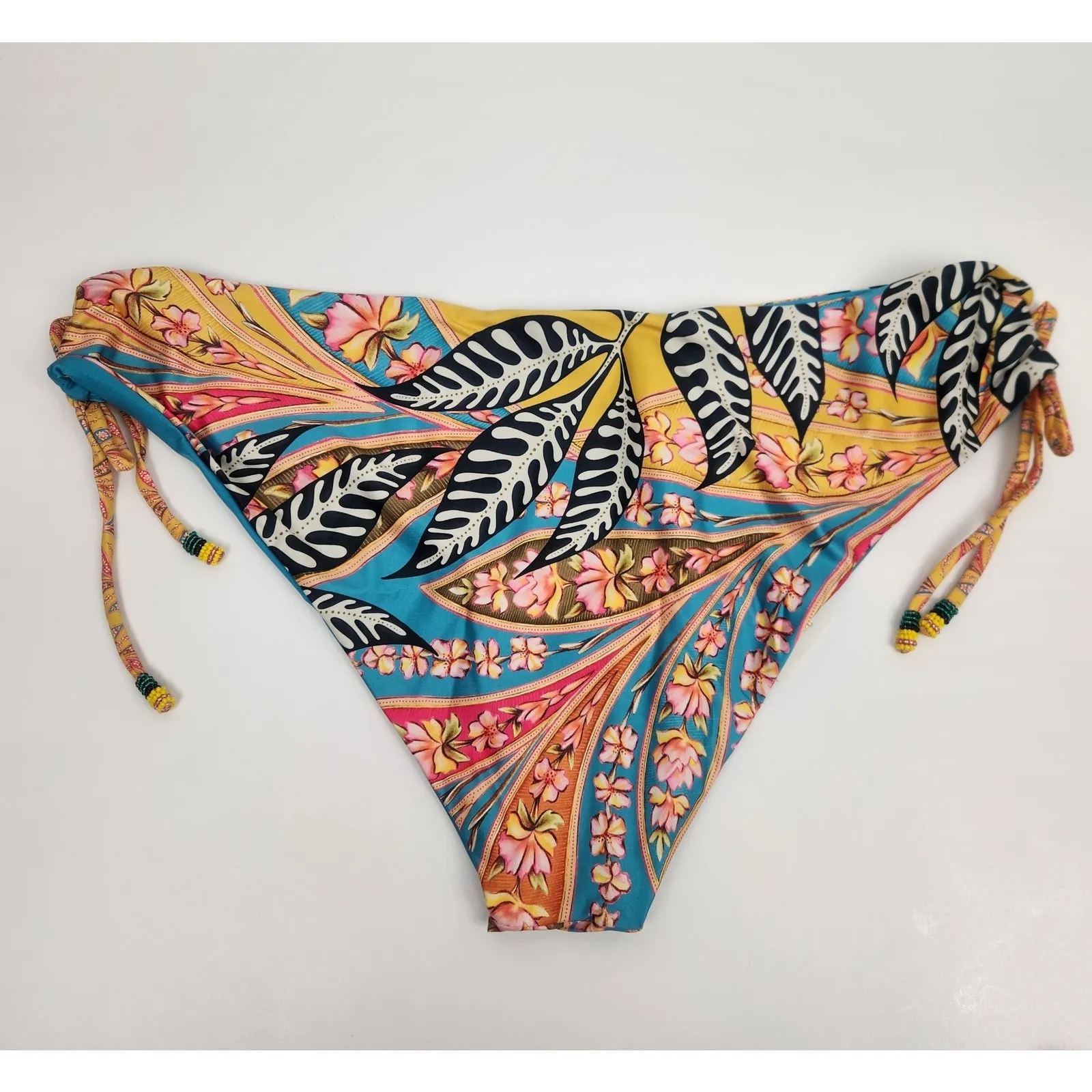 Agua Bendita Eda Bikini Bottom in Lula Print Yellow Size 3XL NWT - Image 4