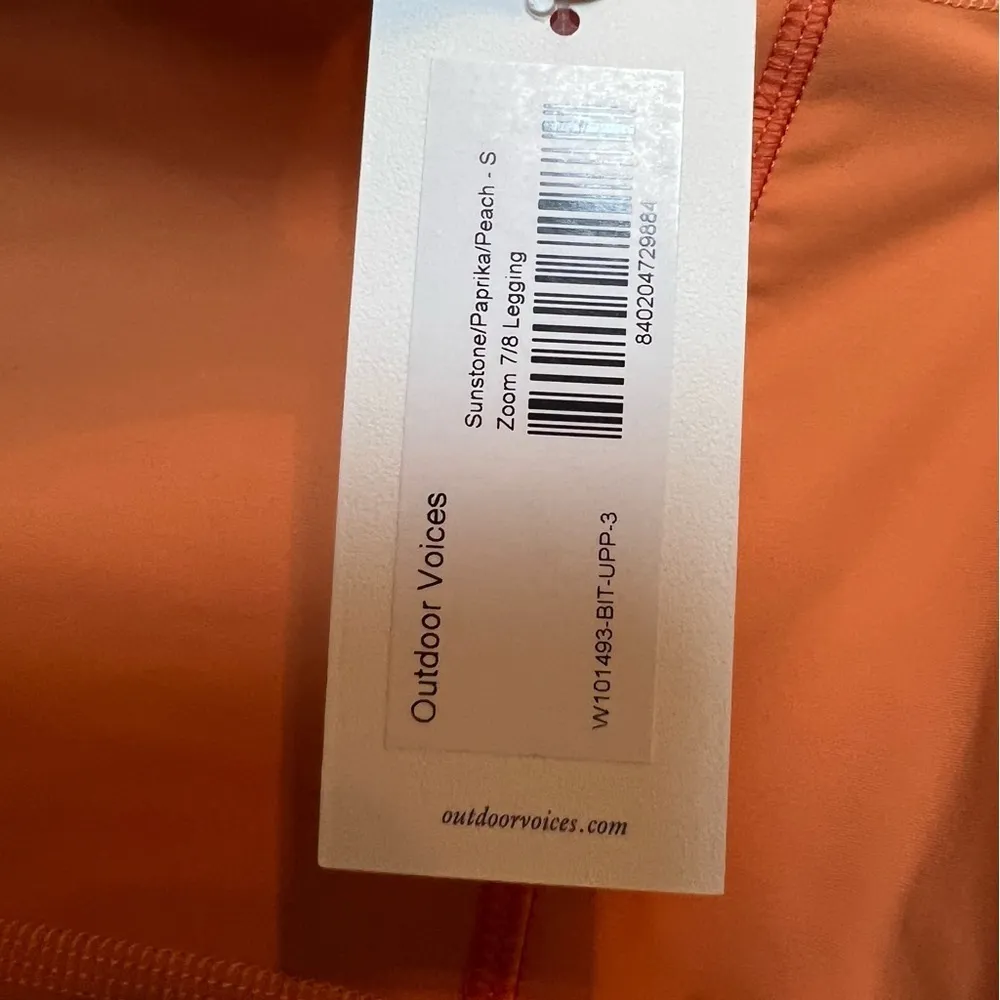 Outdoor Voices Sunstone/Paprika Peach SuperForm Zoom 7/8 Leggings Size Small - Image 9