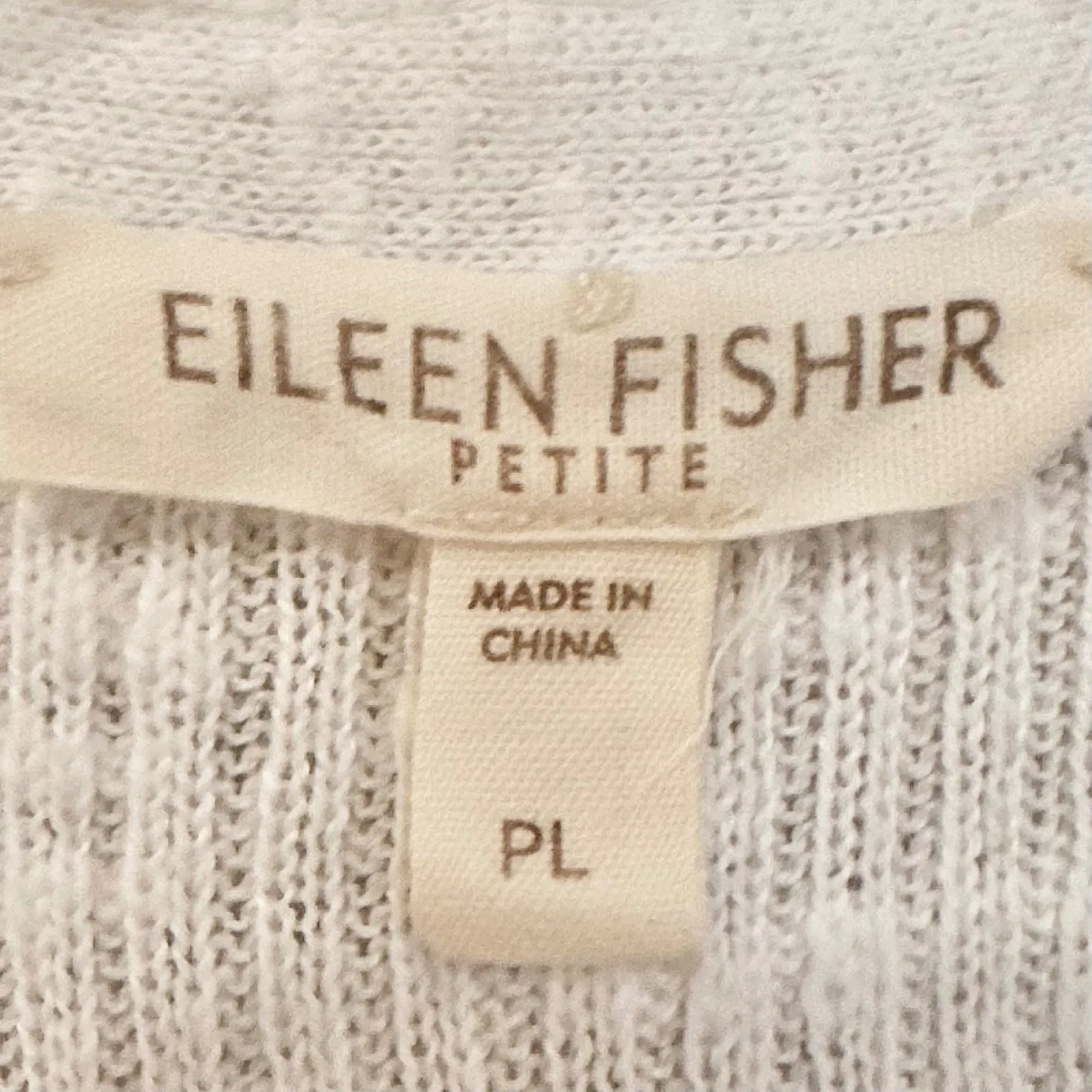 Eileen Fisher Linen Button Front‎ Vest Women's Large Petite White Career Preppy - Image 2