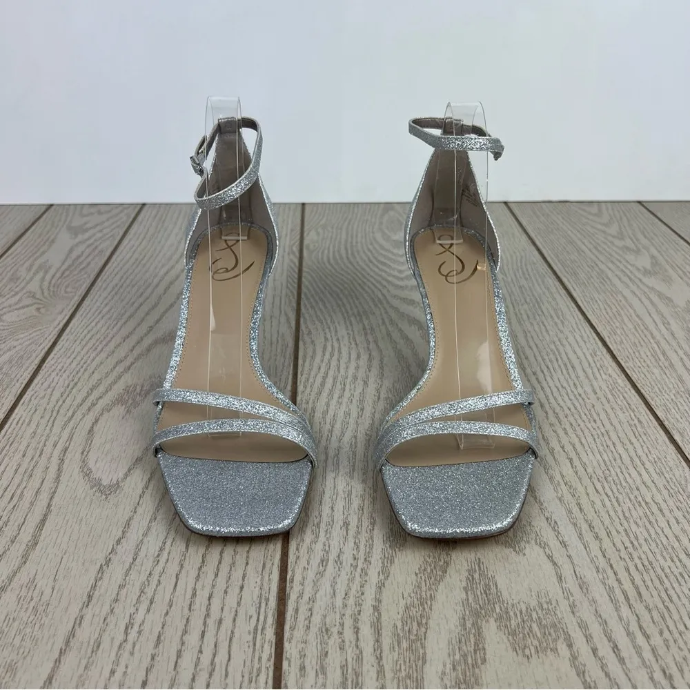 Sam Edelman Women's Peonie Kitten Heel Sandals 10W Soft Silver $130 - Image 2