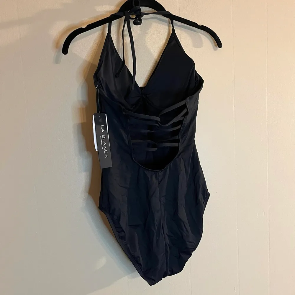 La Blanca Island Goddess Underwire Scoop Front Lingerie One Piece - Black - Image 2