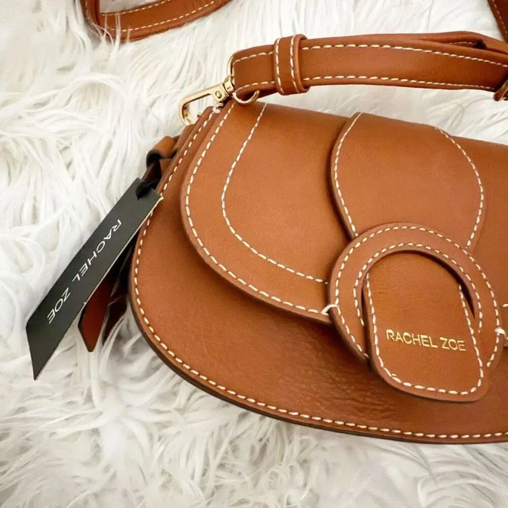 RACHEL ZOE | NWT Caramel Brown Belt Waist Bag Crossbody Convertible Bag Saddle - Image 6