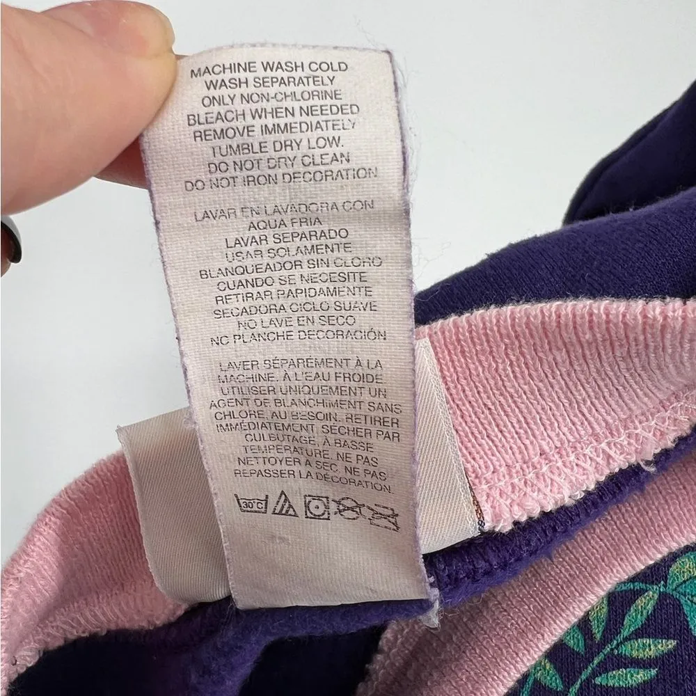 Vintage 90s Flowers Grandma Morning Sun Sweatshirt Made in USA Large‎ Purple - Image 7