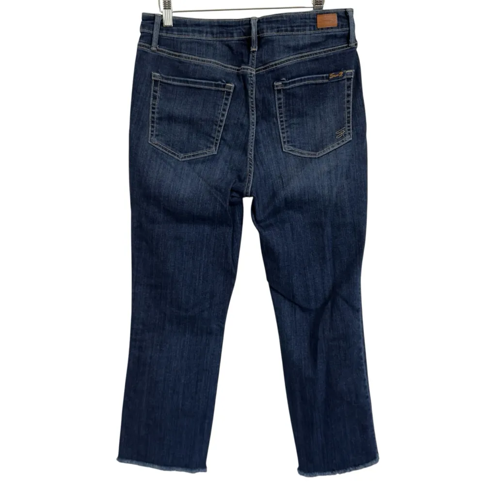 Seven7 Women's High Rise Straight Stretch Hayden Blue Dark Wash Denim Women’s 10 - Image 5