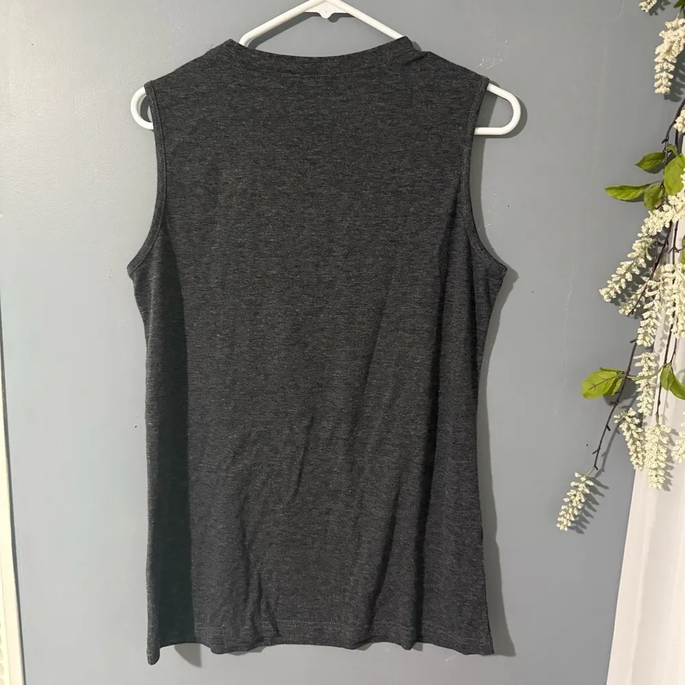 Good Vibes Gray Sleeveless Top - Image 5