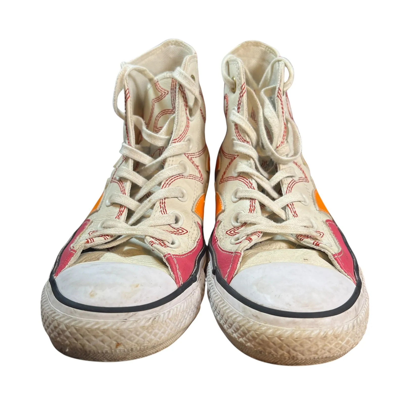 Converse Chuck Taylor All Star High Top Flames Leather Sneakers Womens 7.5 - Image 6