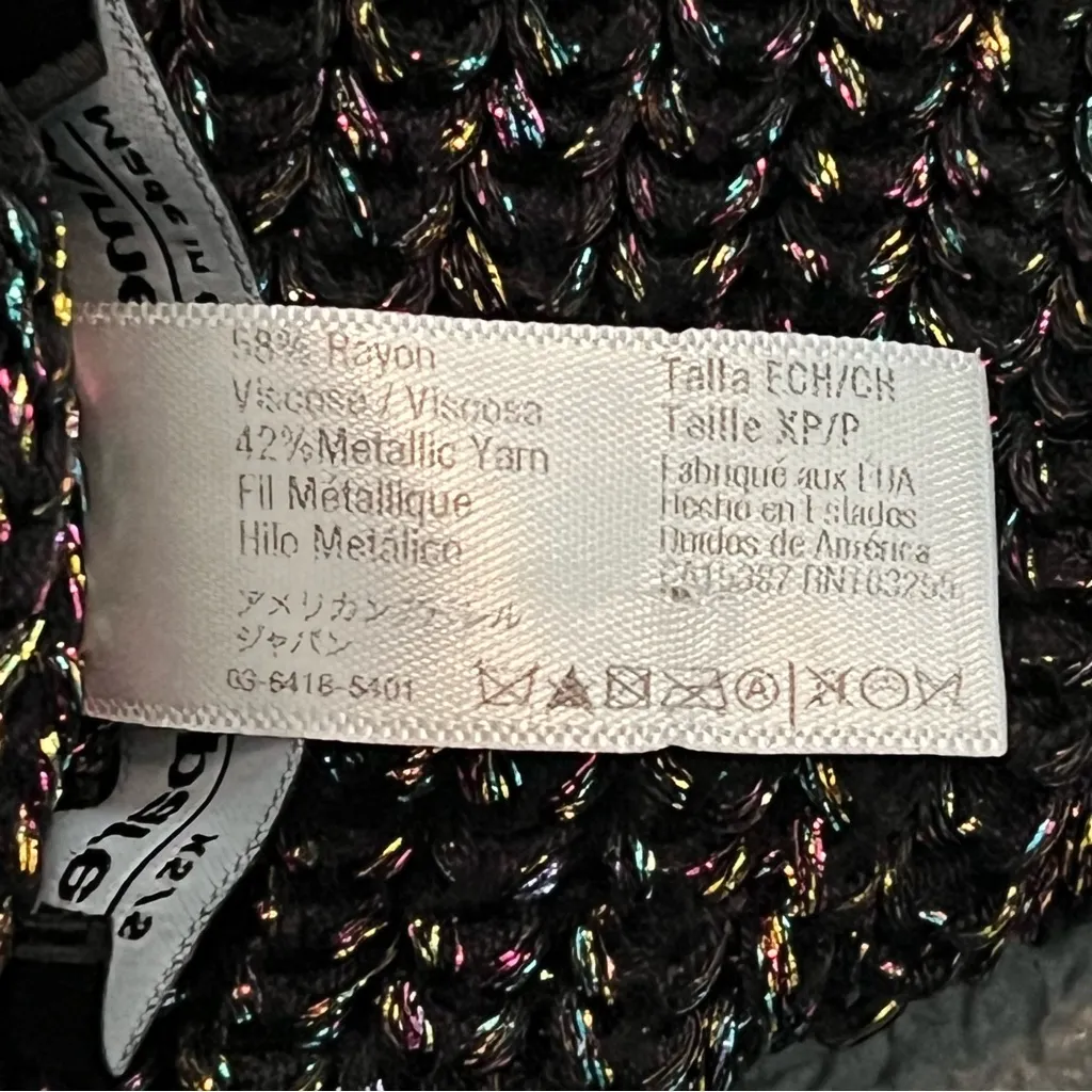 American Apparel Sparkle Crop knit sweater Tank size S/XS stretchy chunky knit - Image 9