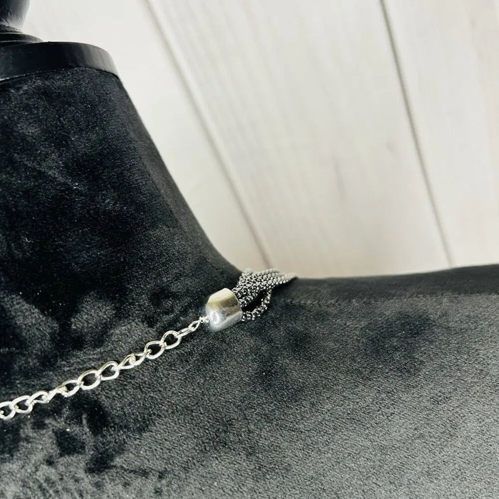 Silver Tone Chain Mail Bib Multi - Image 8