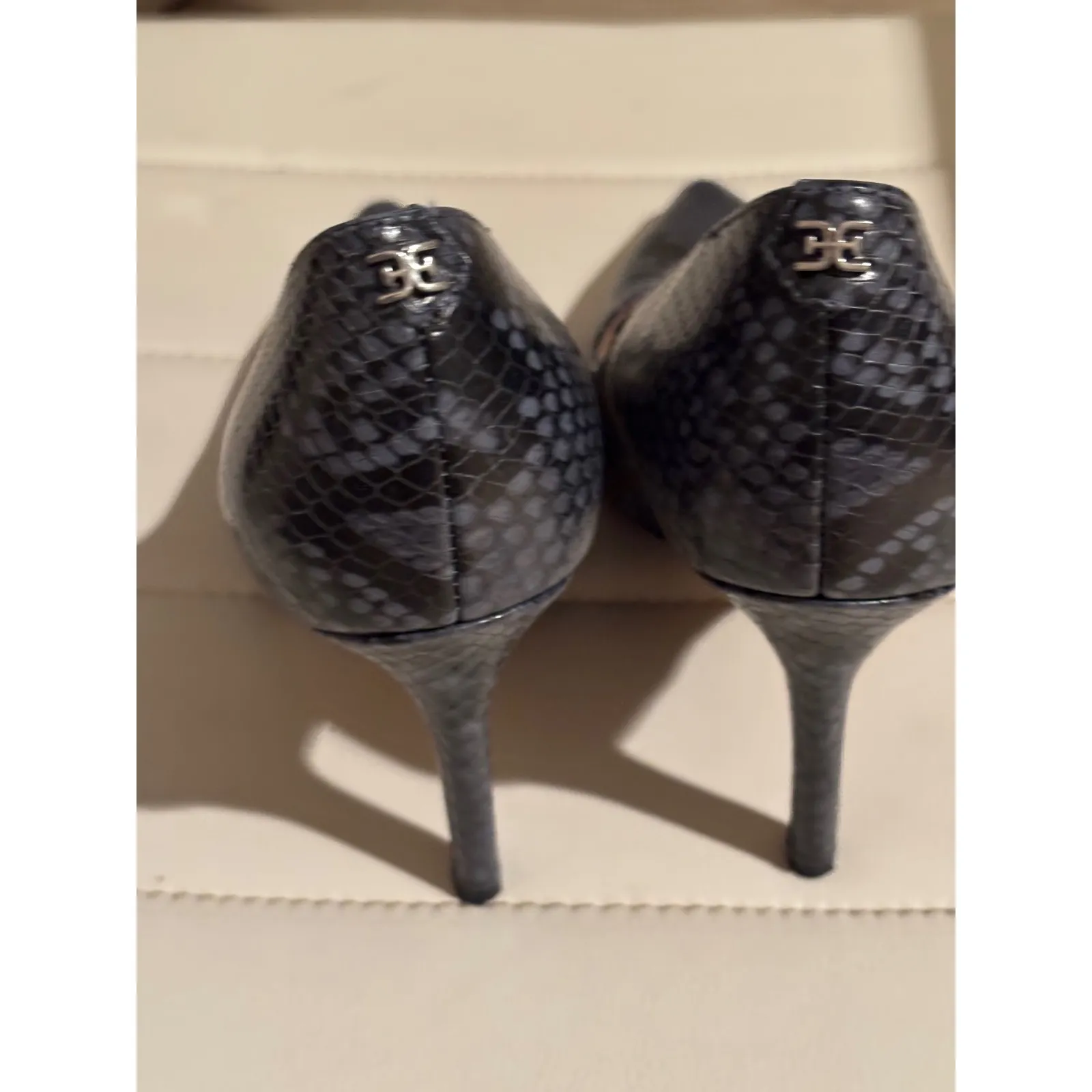 Sam Edelman Snakeskin Print Stiletto Heels Classic Pointed Toe Pumps Women - Image 4