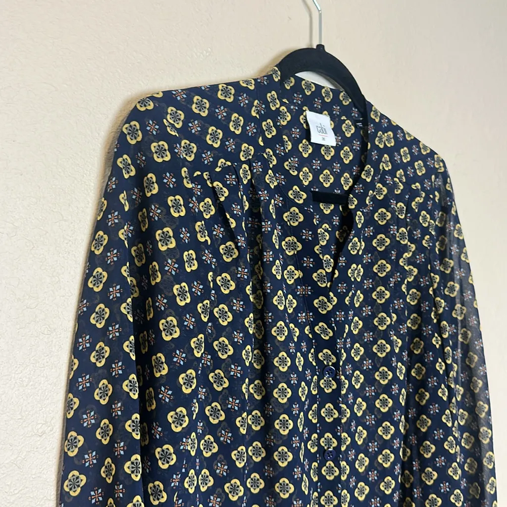 CABI 3772 Mosiac Blouse Long Sleeve Size Medium‎ - Image 3