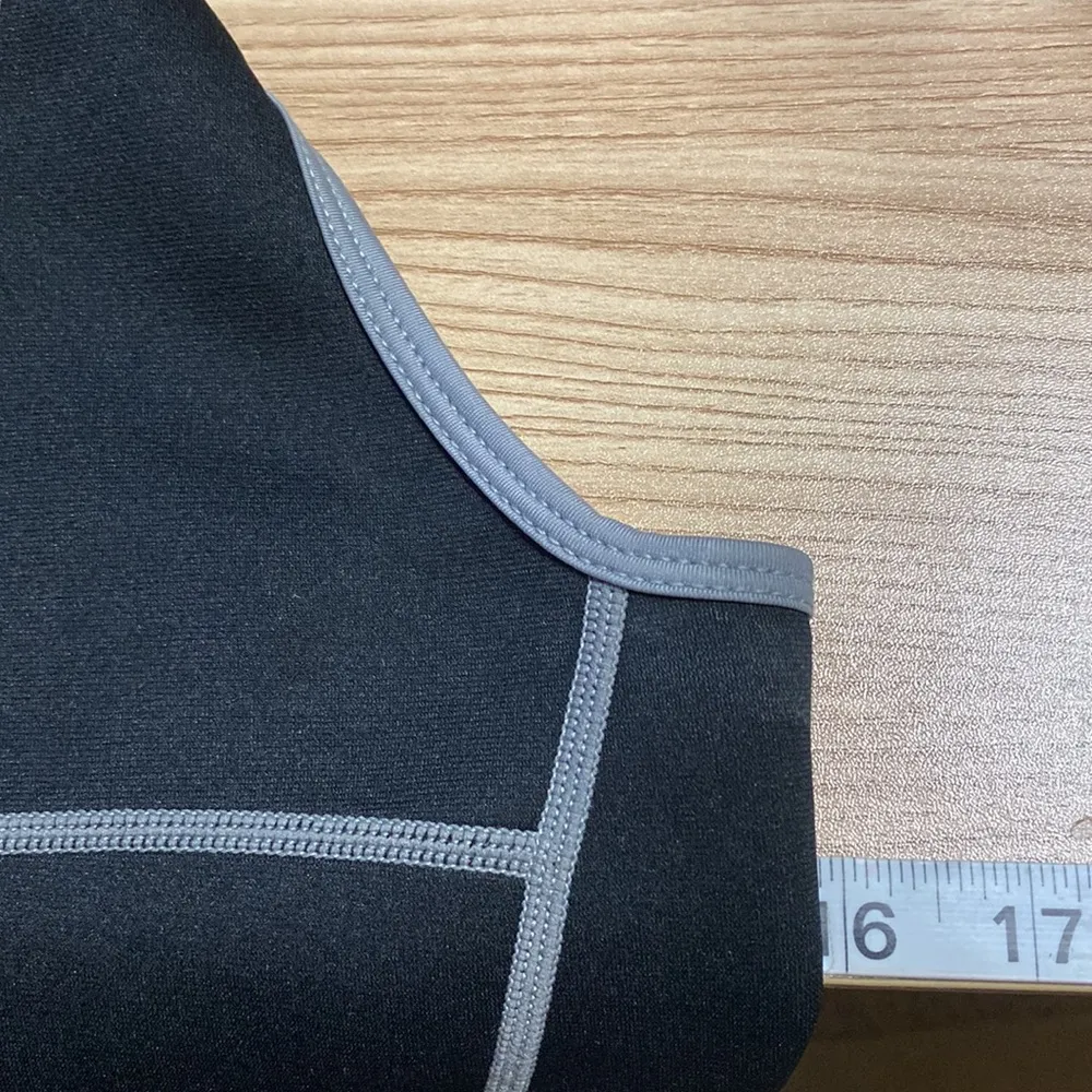 SaunaFX Black & Silver Sleeveless Zip Up Neoprene Wetsuit Top L Size L - Image 5