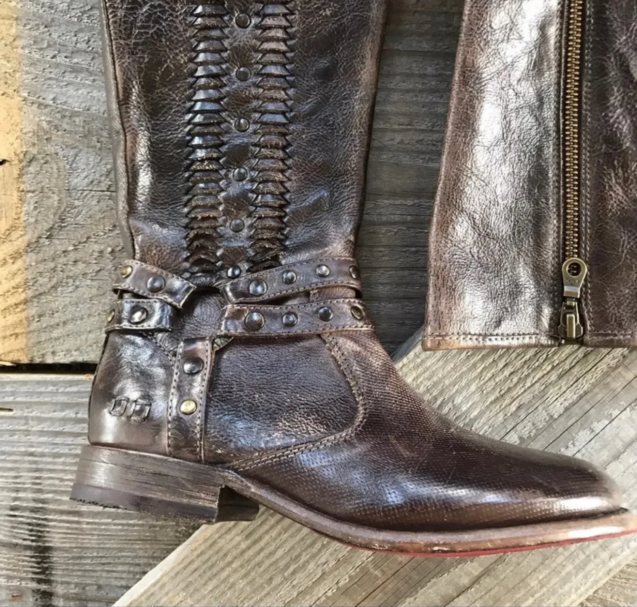 Bed Stu  lLeather Boho Harness Boots Size 6.5 - Image 3