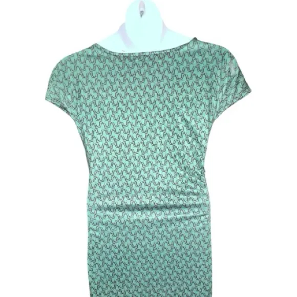 SHEIN Teal Patterned Midi Dress - Image 8
