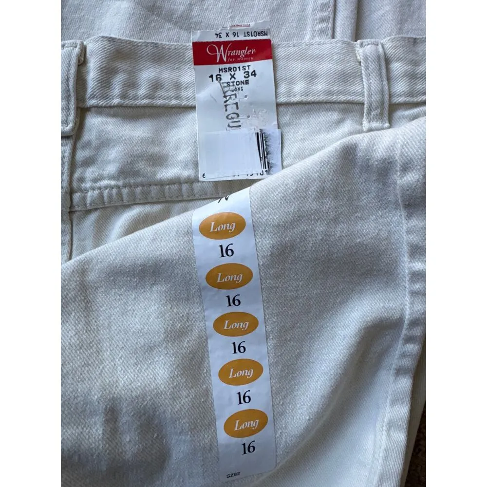 NWT Vintage Wrangler high waisted Jeans for Women stone color 32 waist - Image 5