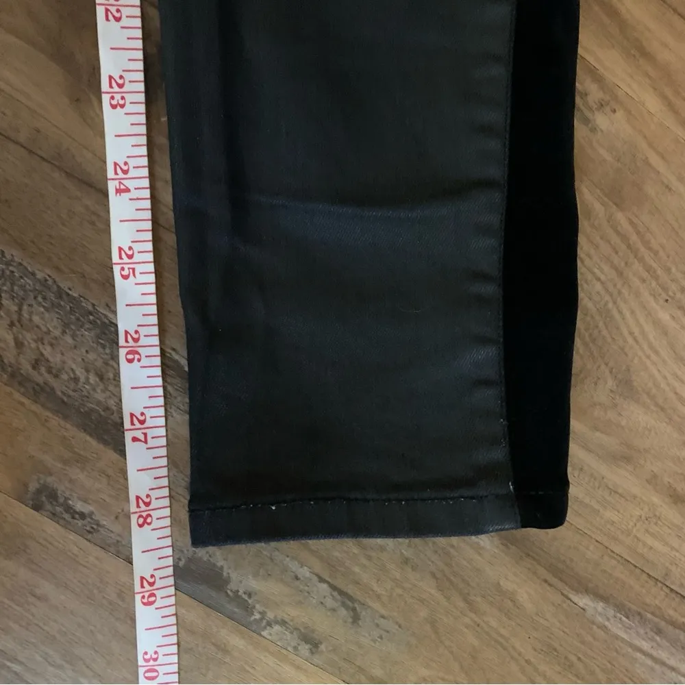 Madewell Velvet Tuxedo Stripe Black Jeans Size 25 High Rise Denim Jean - Image 7