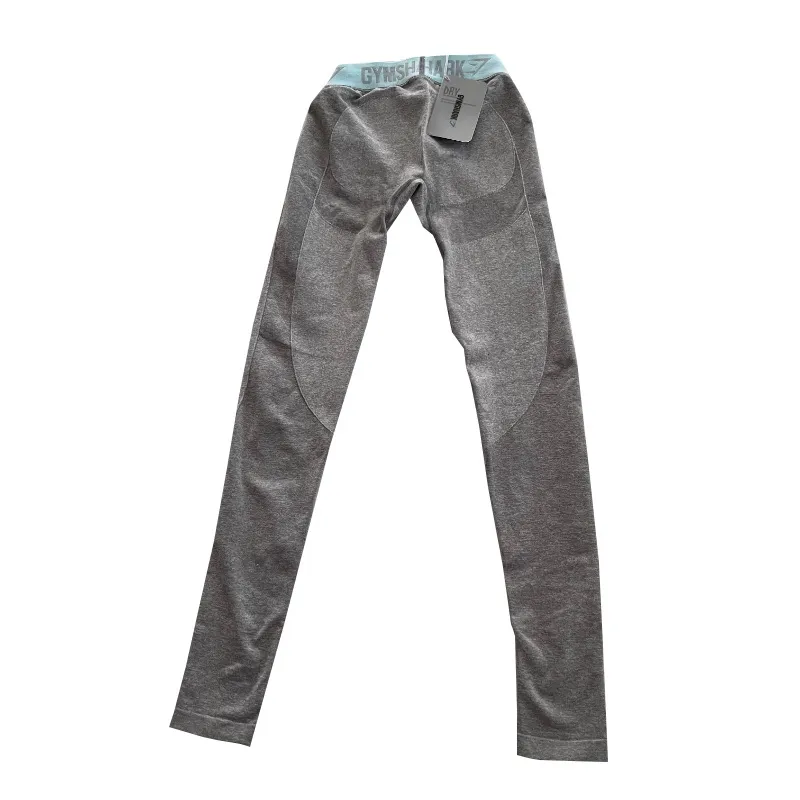 Gymshark Flex Leggings‎ V3 -Gray Marled and Light Turquoise - Image 6