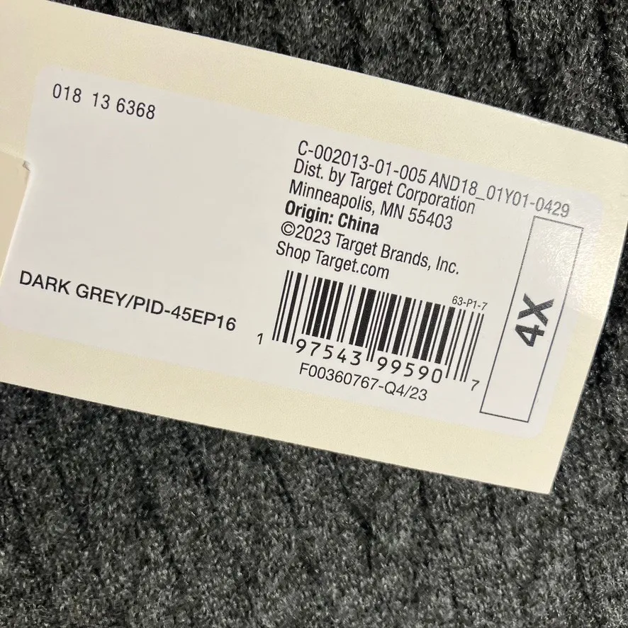 A New Day Sleeveless Sweater Tank Women's 4X Dark Grey Knit Ribbed Casual‎ New - Image 6