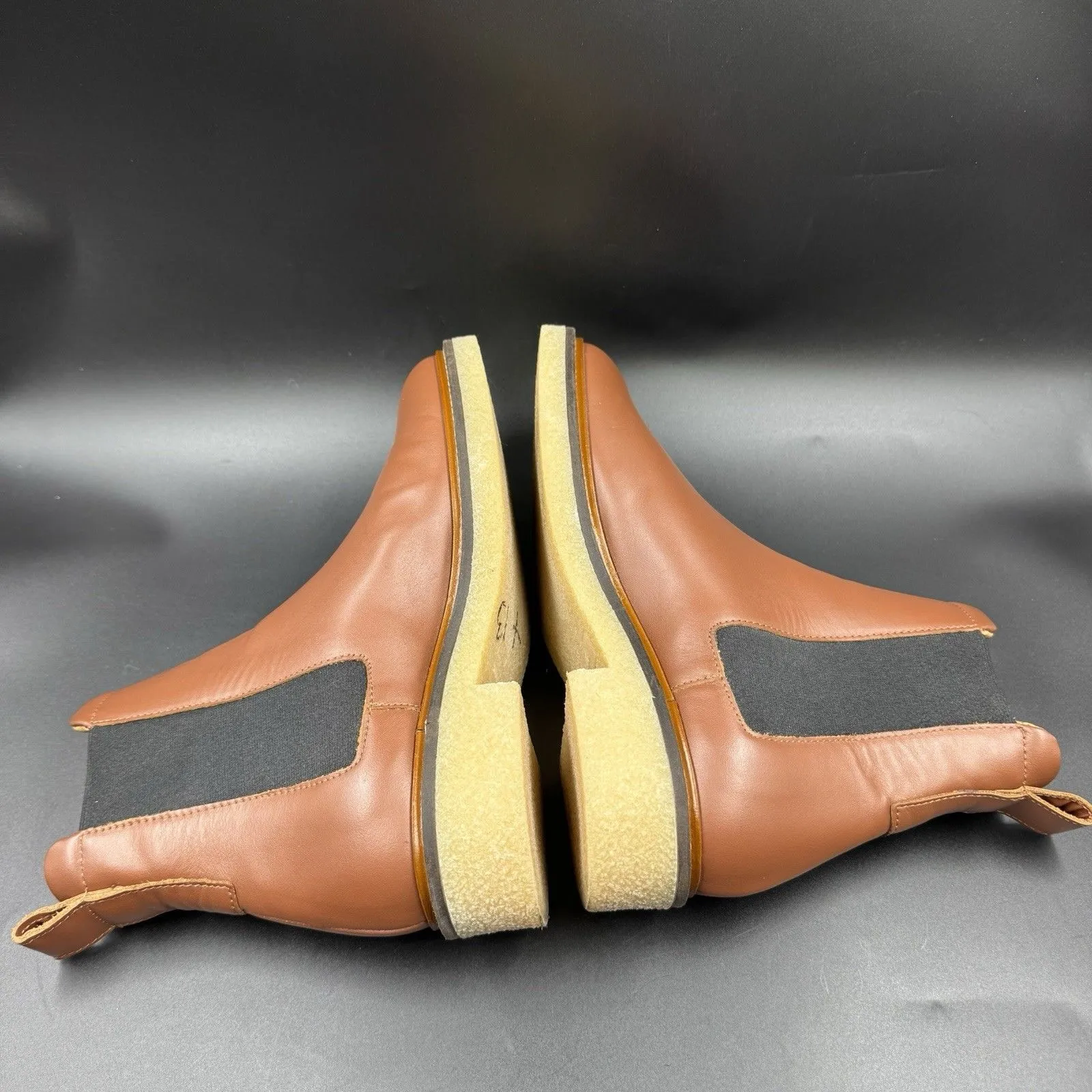 Everlane The Italian Leather Chelsea Boot Tobacco Brown 6.5 Women's Gum Outsole - Image 10