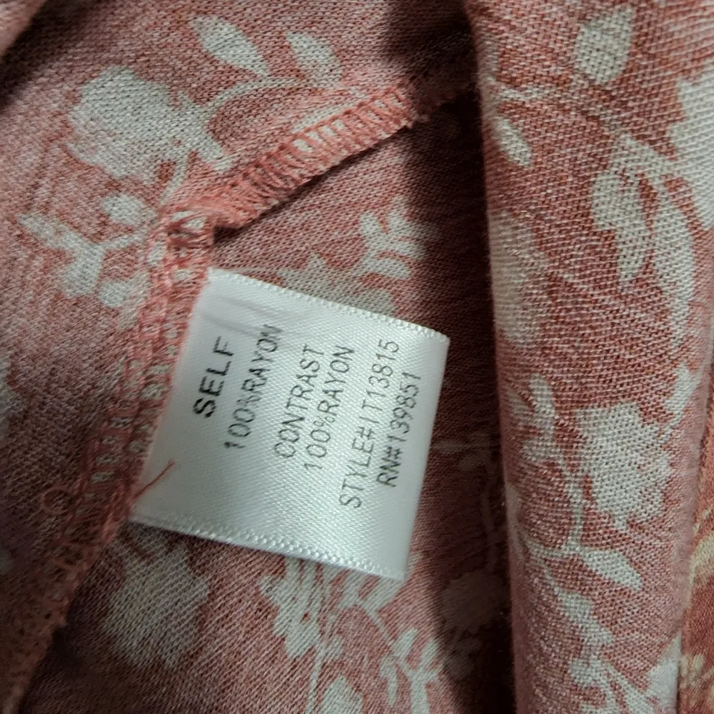 Oddy pink floral polka dot blouse size small - Image 8