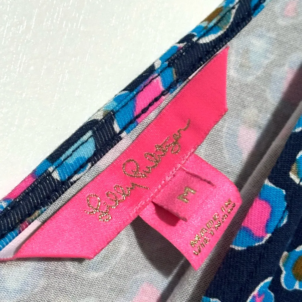 Lilly Pulitzer Parigi Knit Skort Romper Low Tide Navy Spotted Medium - Image 6