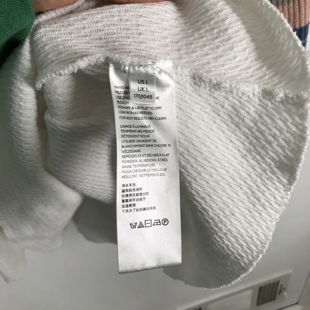 Free People Rainbow Dreams Top L Large KNit Striped We the Free Boxy Boho - Image 6