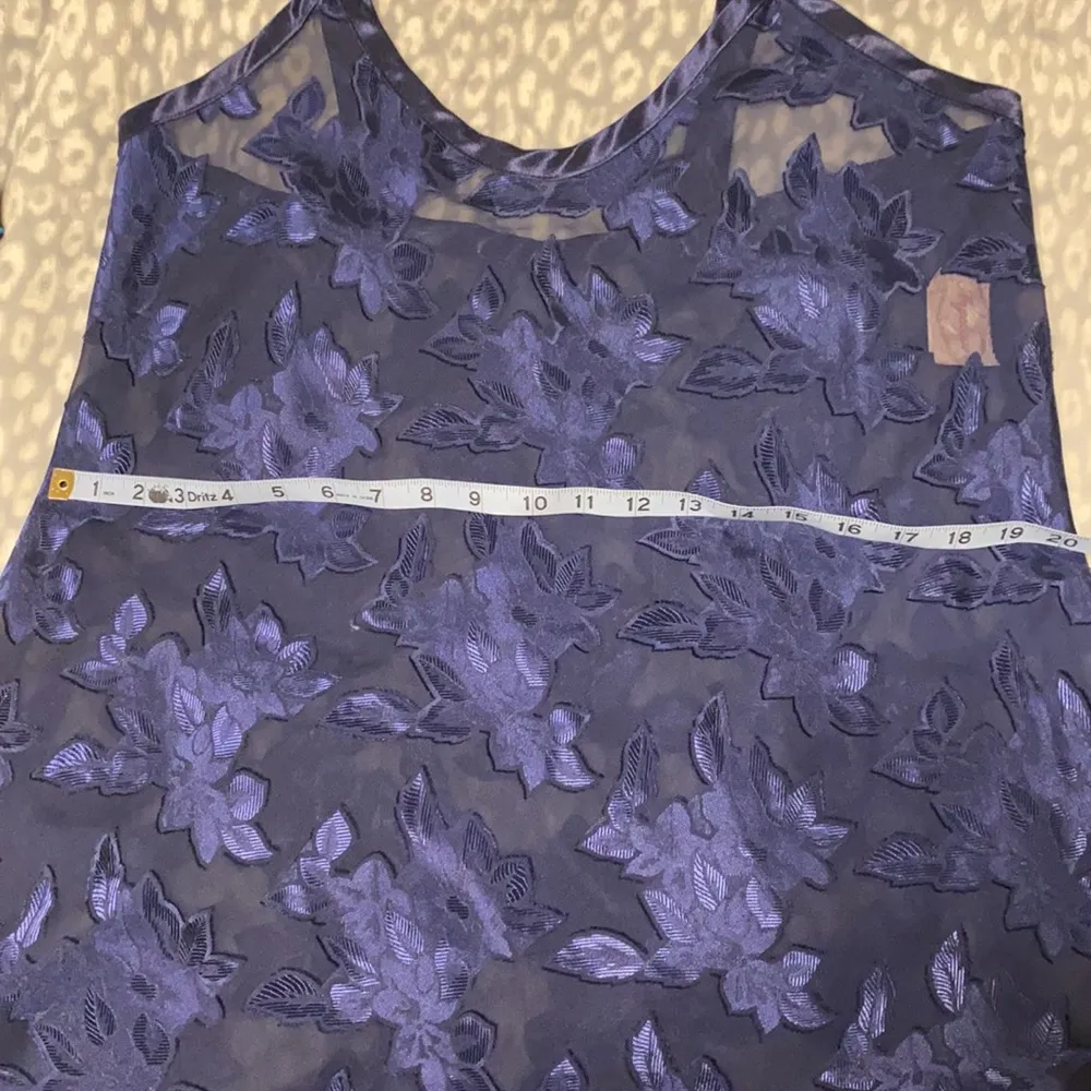 Vintage Angelique sheer floral silky nightgown Size L - Image 12